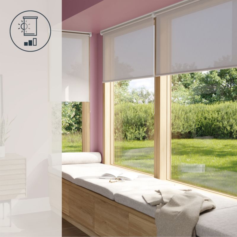 Roleta GoodHome Halo 82 x 160 cm szara perłowa