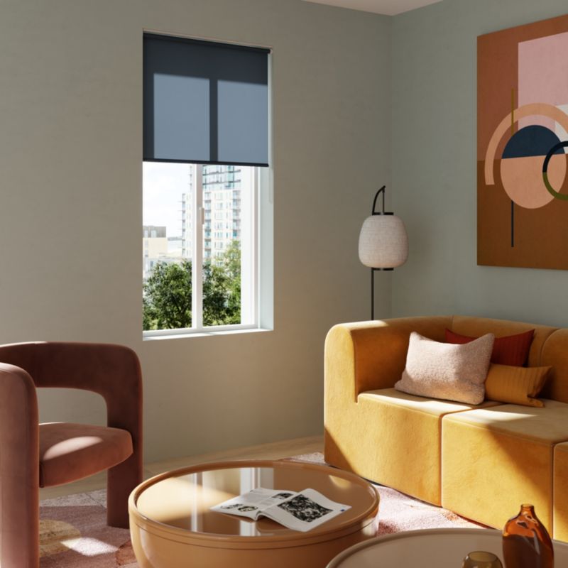 Roleta GoodHome Halo 87 x 160 cm granatowa