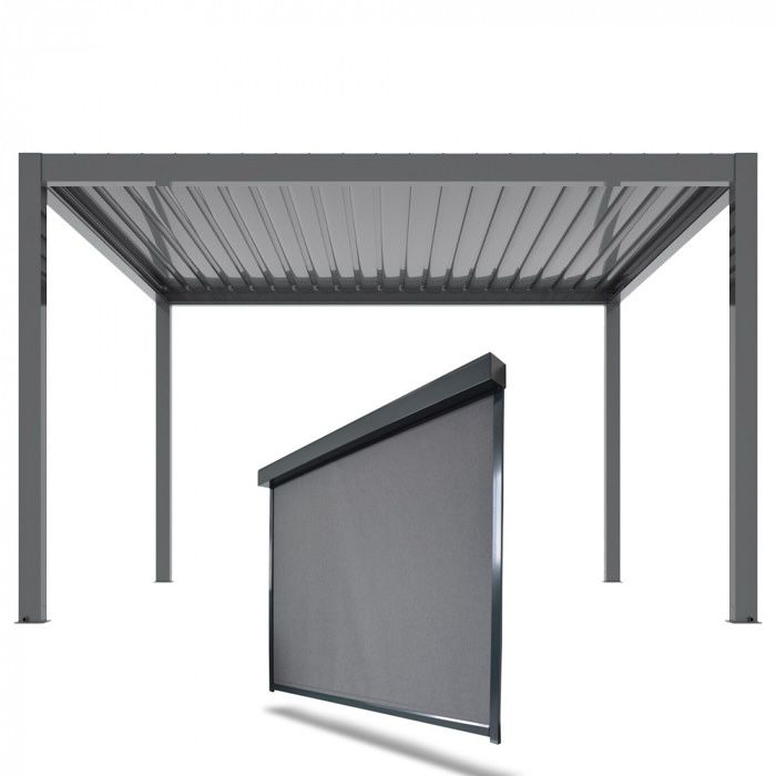Roleta NORDVIC 4M pro hliníkovou terasovou pergolu Skyline Anthracite, 1 ks.