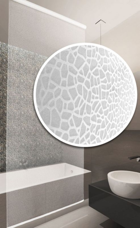 Roleta prysznicowa Estiva PEVA Milky 3D 120 x 240 cm sufitowa biała 1 szt.