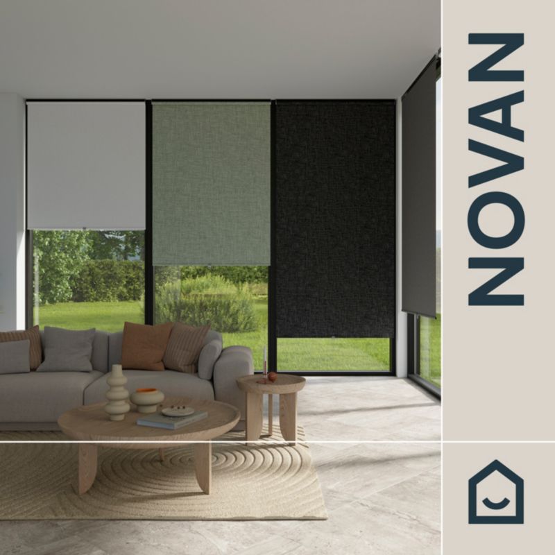 Roleta rzymska GoodHome Novan 90 x 160 cm biała