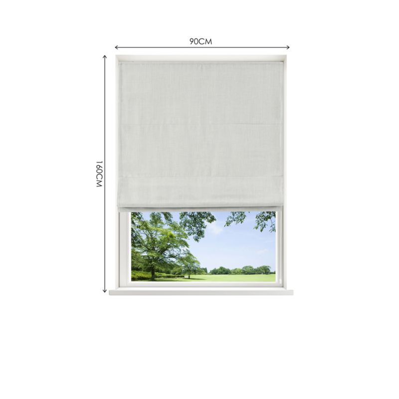 Roleta rzymska GoodHome Novan 90 x 160 cm biała