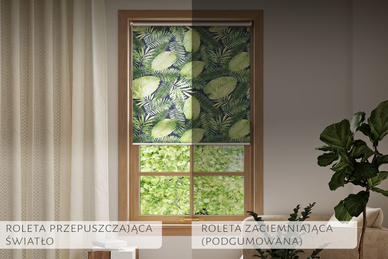Roleta Z Nadrukiem Tulup 80x180 cm Tukany Na Kwiatach Montaż do ściany/sufitu 1 szt.