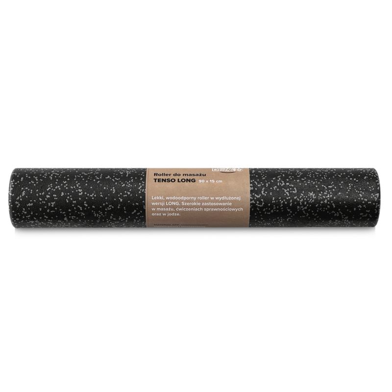 Roller do masażu Majestic Sport TENSO LONG 90x15 cm czarno-szary 1 szt.