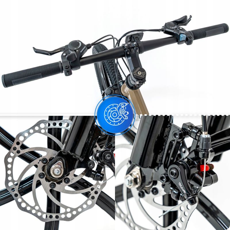 Rower górski Voltouri 26" składany mtb podwójna amortyzacja shimano 21 biegów felga 1szt.