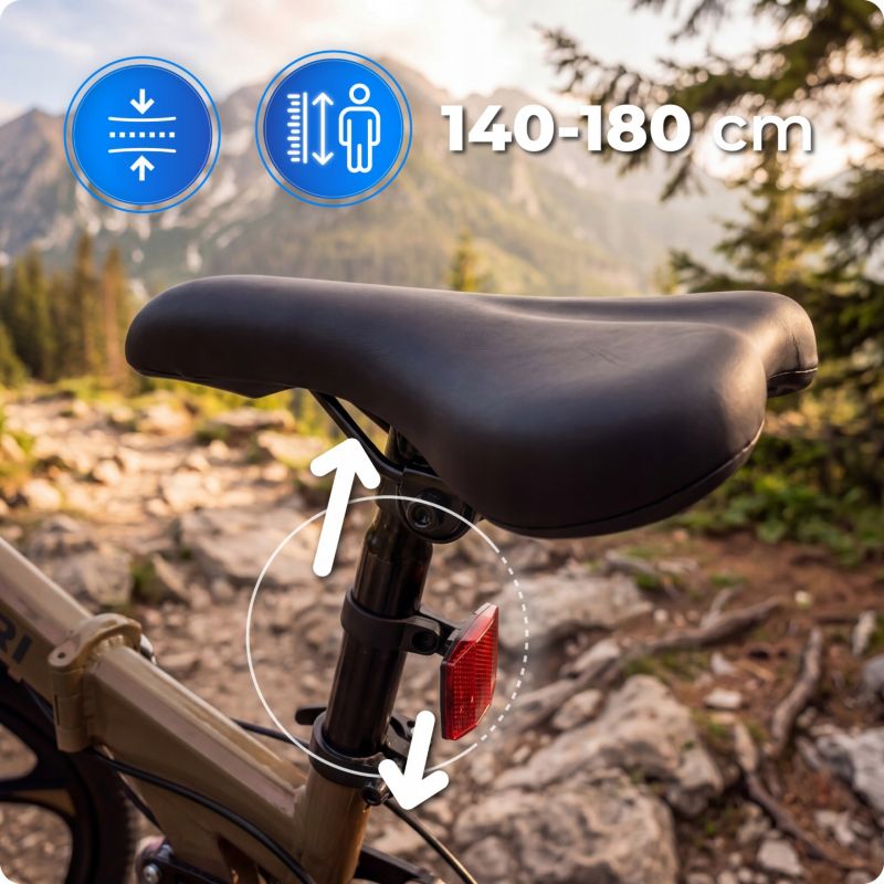 Rower górski Voltouri 26" składany mtb podwójna amortyzacja shimano 21 biegów felga 1szt.