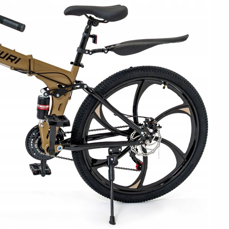 Rower górski Voltouri 26" składany mtb podwójna amortyzacja shimano 21 biegów felga 1szt.