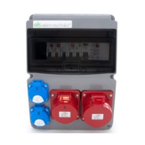 Rozdzielnica budowlana ELS Elektrotechnika 11NO22C11C1F z gniazdami 32A/5P 16A/5P 2x230V, zabezpieczona C16 i FI40/4 1 szt.