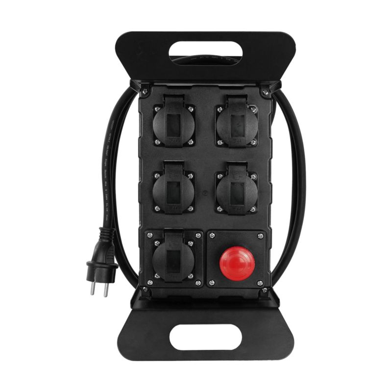 Rozdzielnica budowlana HAND 230 V 4x2P+Z USB IP44 czarny 1 szt.