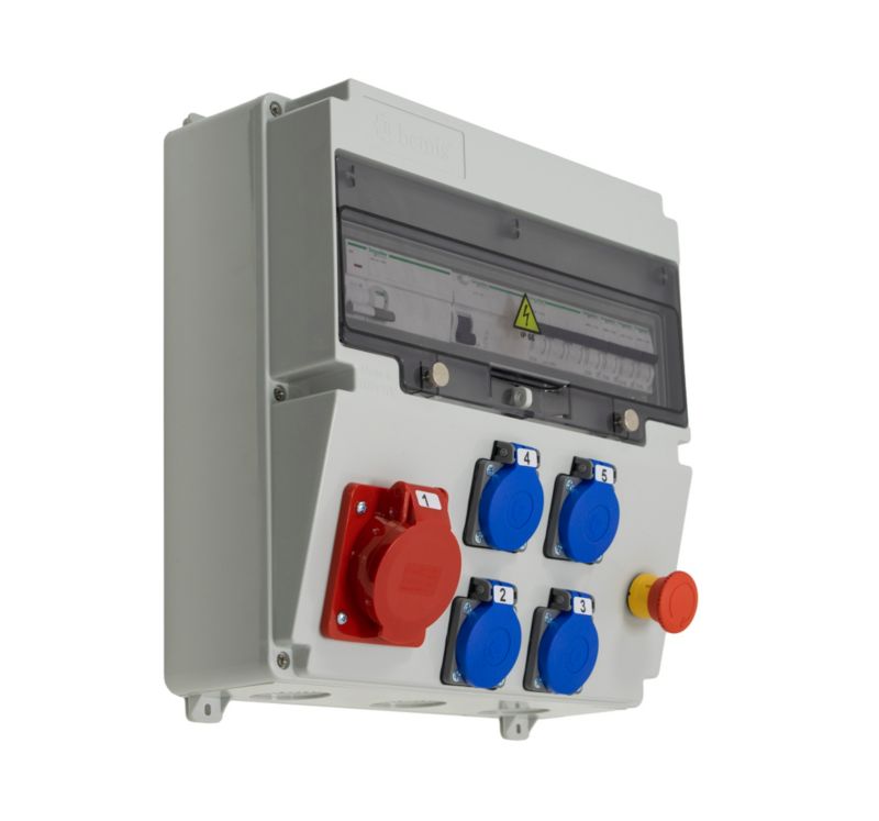 Rozdzielnica Edo wyposażona ASTAT 398 Standard Plus IP65 16A/5P 4x230V ...