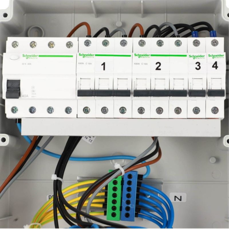 Rozdzielnica Edo wyposażona ASTAT 448 Standard Plus IP65 2x16A/5P, 4x230V Typ E IP44 IK08, wyłączniki Schneider 1 szt.