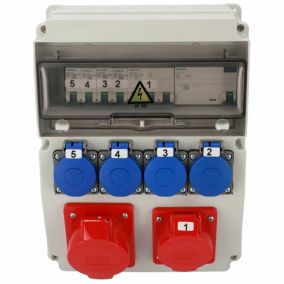 Rozdzielnica Edo wyposażona ASTAT 538 Standard Plus IP65 32A/5P, 16A/5P, 4x230V IP44, wyłączniki SIEMENS 1 szt.
