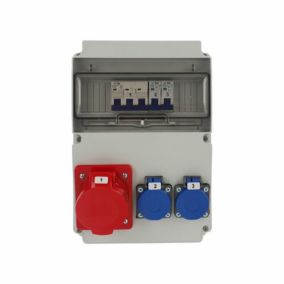 Rozdzielnica Edo wyposażona ASTAT LC 694 10 modułów, IP65, 32/5, 2x230V schuko, 3FC32A, 1FC16Ax2, wyłączniki LC 1 szt.