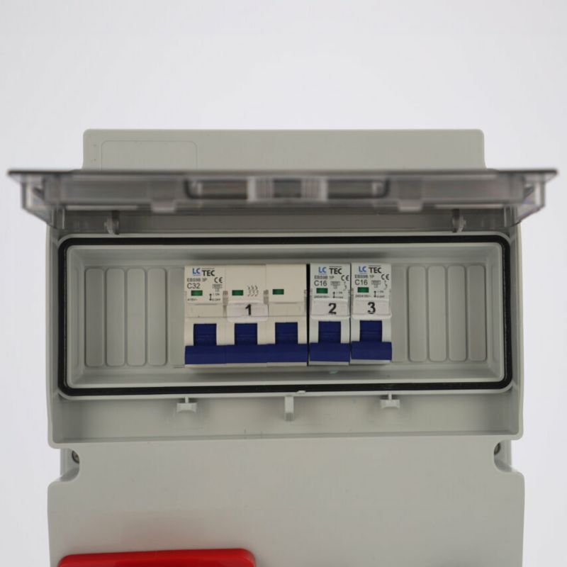 Rozdzielnica Edo wyposażona ASTAT LC 694 10 modułów, IP65, 32/5, 2x230V schuko, 3FC32A, 1FC16Ax2, wyłączniki LC 1 szt.