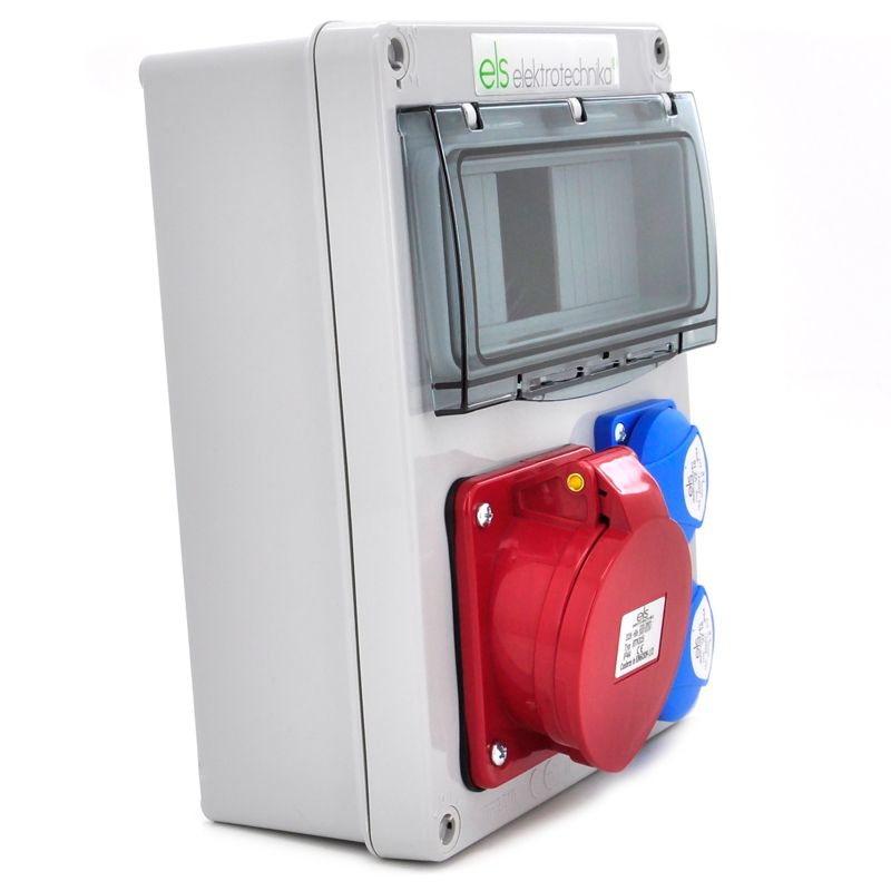 Rozdzielnica elektryczna 8-polowa ELS Elektrotechnika 8NO201 2x230V 1x32A/5 obudowa natynkowa, okablowana, niewyposażona, 1 szt.