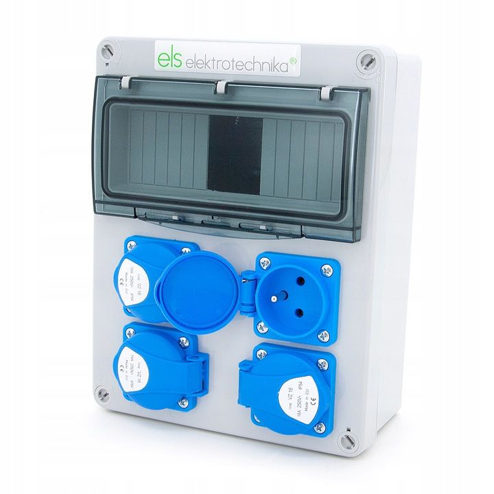 Rozdzielnica elektryczna 8-polowa ELS Elektrotechnika 8NO400 4x230V IP54 niewyposażona, okablowana, obudowa naścienna IP65, 1 szt.