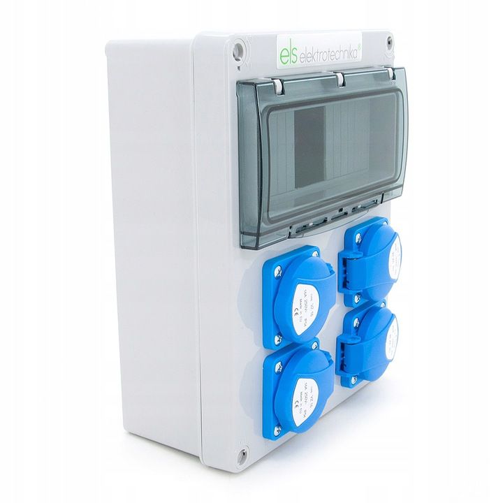 Rozdzielnica elektryczna 8-polowa ELS Elektrotechnika 8NO400 4x230V IP54 niewyposażona, okablowana, obudowa naścienna IP65, 1 szt.