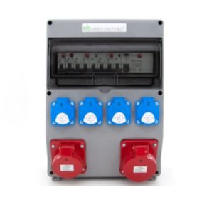 Rozdzielnica elektryczna ELS Elektrotechnika 12NO42C11C11CF 32A/5 16A/5 4x230V z kompletem zabezpieczeń, naścienna IP65 1 szt.