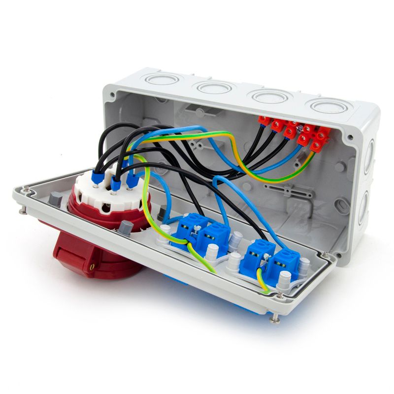Rozdzielnica elektryczna, skrzynka natynkowa ELS Elektrotechnika N210 2x230V 1x16A/5P, okablowana, gotowa do podłączenia 1 szt.