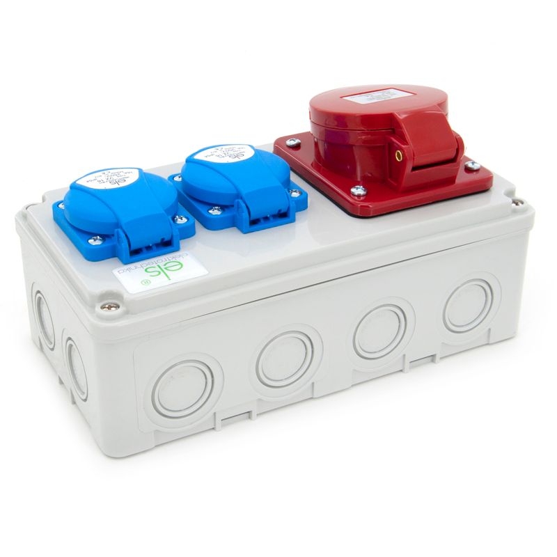 Rozdzielnica elektryczna, skrzynka natynkowa ELS Elektrotechnika N210 2x230V 1x16A/5P, okablowana, gotowa do podłączenia 1 szt.