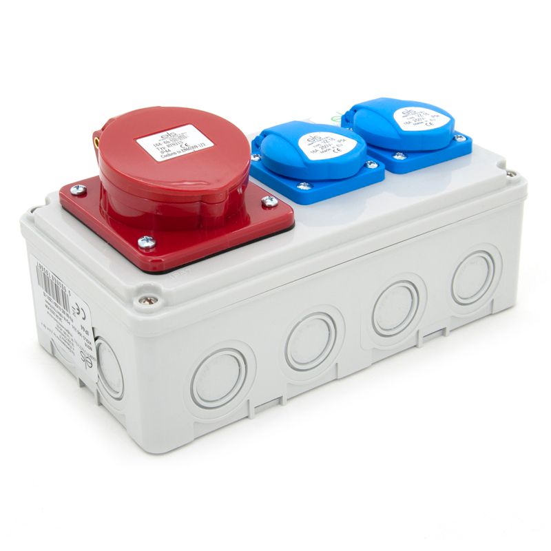 Rozdzielnica elektryczna, skrzynka natynkowa ELS Elektrotechnika N210 2x230V 1x16A/5P, okablowana, gotowa do podłączenia 1 szt.