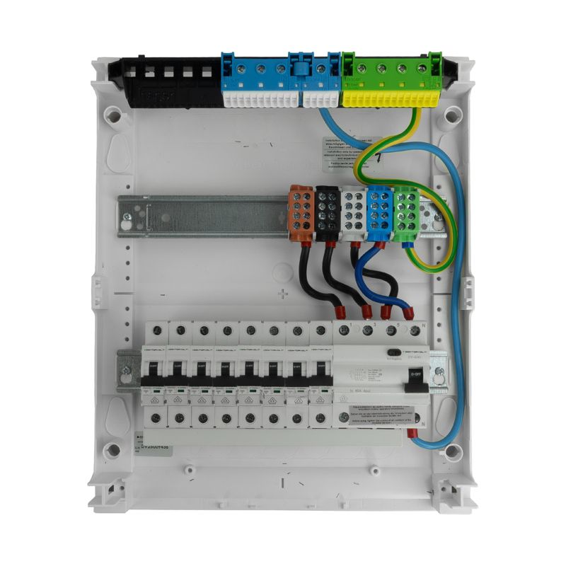 Rozdzielnica modułowa natynkowa 2x12 zabezpieczona 8xMCB 1xRCCB VDE 370x305x96,5mm Doktorvolt 1szt