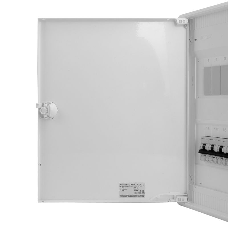 Rozdzielnica modułowa natynkowa 2x12 zabezpieczona 8xMCB 1xRCCB VDE 370x305x96,5mm Doktorvolt 1szt