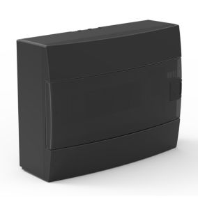 Rozdzielnica natynkowa HOROZ 12-modułowa czarna dymna 285x223x110mm- 1szt