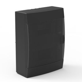 Rozdzielnica natynkowa HOROZ 16-modułowa czarna dymna 215x290,5x110mm- 1szt