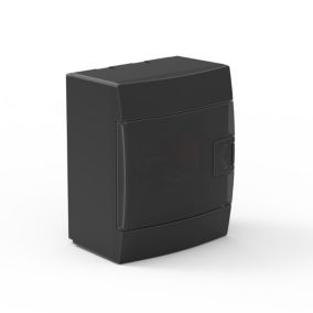 Rozdzielnica natynkowa HOROZ 4-modułowa czarna dymna 140x173x104mm- 1szt