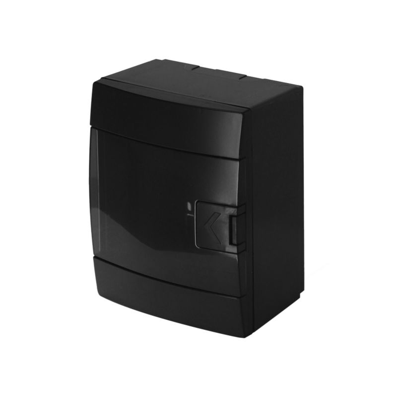 Rozdzielnica natynkowa HOROZ 4-modułowa czarna dymna 140x173x104mm- 1szt