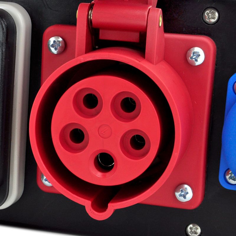 Rozdzielnica przenośna ELS Elektrotechnika 4PO310FW2G 3x230V 16A/5 zabezpieczona, z kablem 1,5m 5G2.5 i wtyczką 16A, gumowa 1 szt.