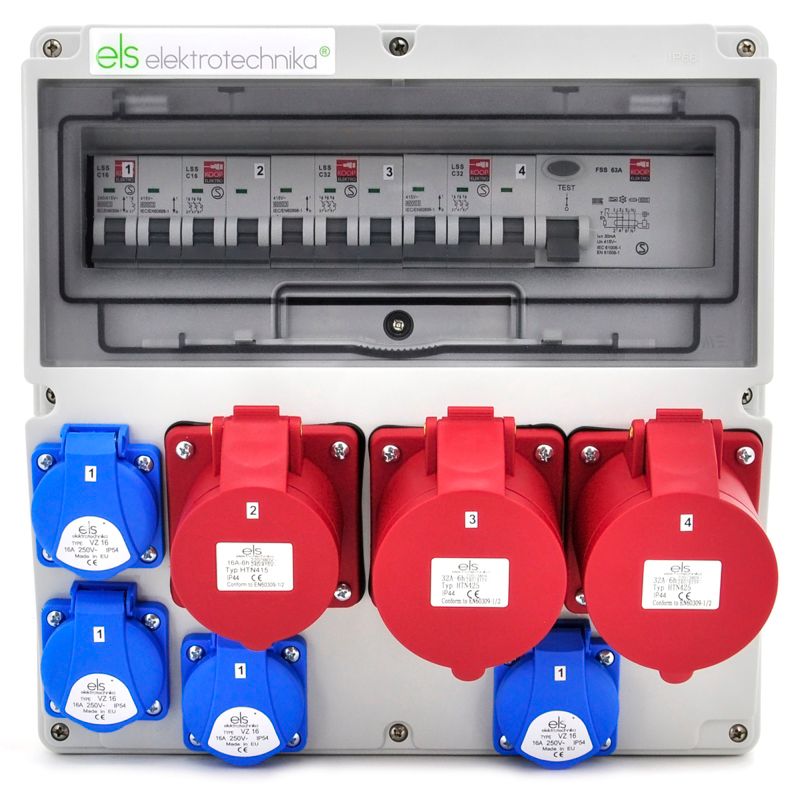 ELS Elektrotechnika Stroomverdeler bouwstroomverdeler wandverdeler