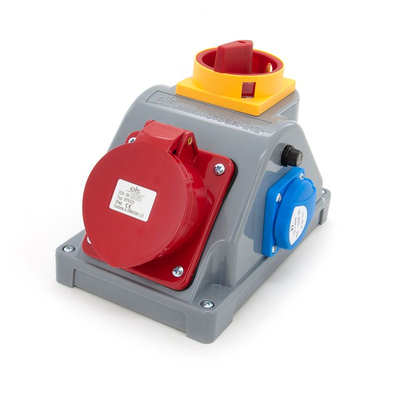 Rozdzielnica siłowa typ COMBOPOL ELS Elektrotechnika N1T01TRG 1x32A/5, 1x230V zabezpieczone topikiem, wyłącznik główny, 1 szt.