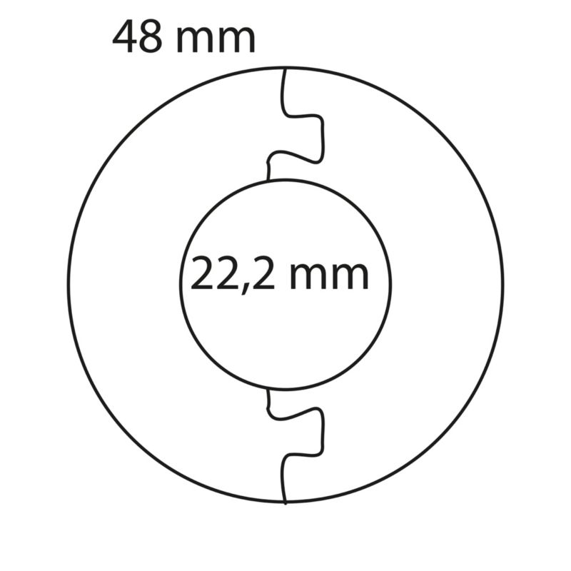 Rozeta maskująca PCV GoodHome śr. 22 mm buk 2 szt.