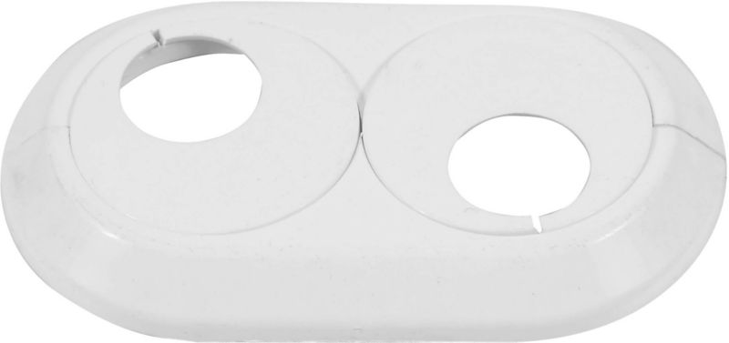 Rozeta podwójna Tycner 15 mm biała
