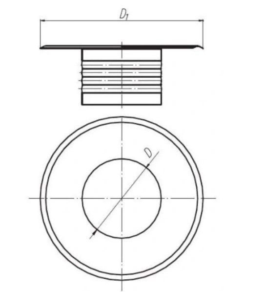Rozeta wentylacyjna Spiroflex DN 130 mm biała 1 szt.