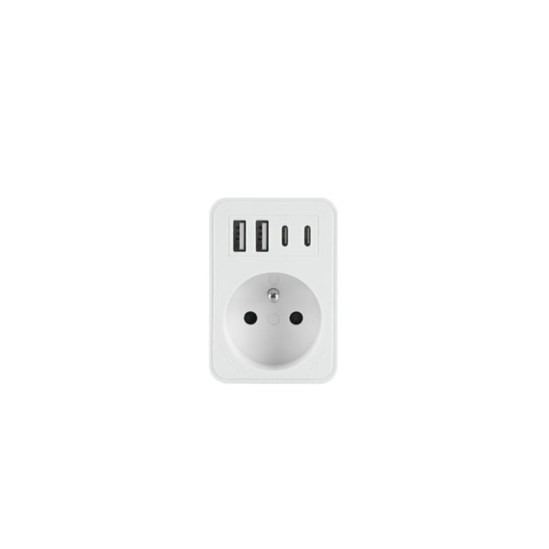 Rozgałęźnik elektryczny 3-gniazdowy USB 3680W R-1/2CA/K HAND 1szt.
