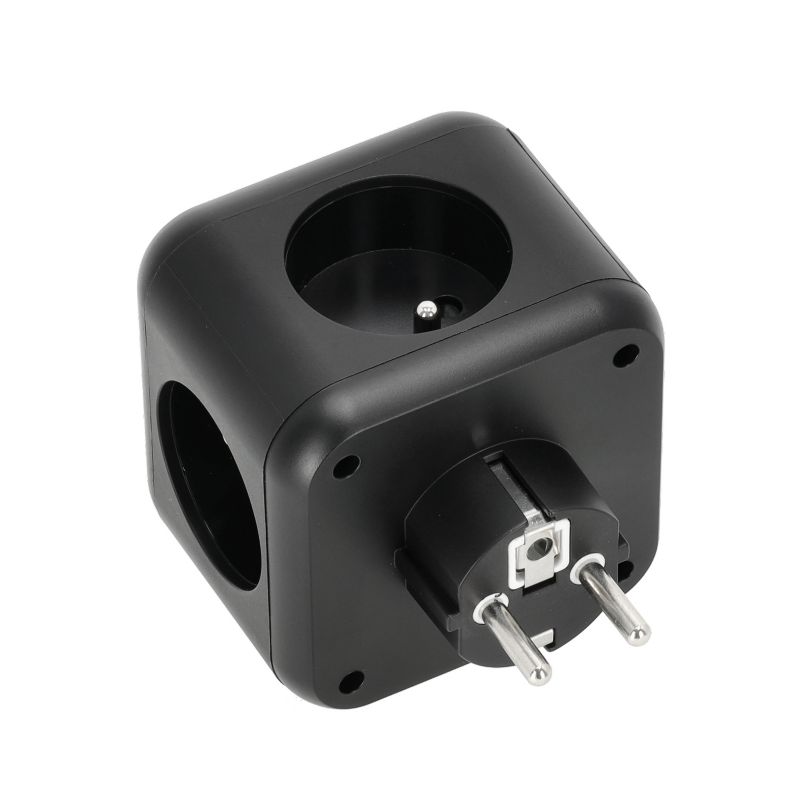 Rozgałęźnik Linea Pro Kobi 3gn+3usb/1usb-c/Zu+W czarny 1szt.