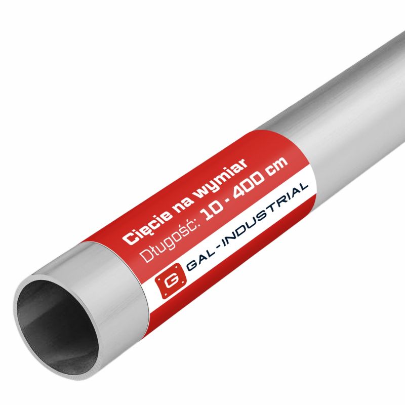 Rura Aluminiowa Okrągła GAL-INDUSTRIAL 25x2mm fi 25 100cm Rurka Aluminium+Cięcie na wymiar 1 szt.