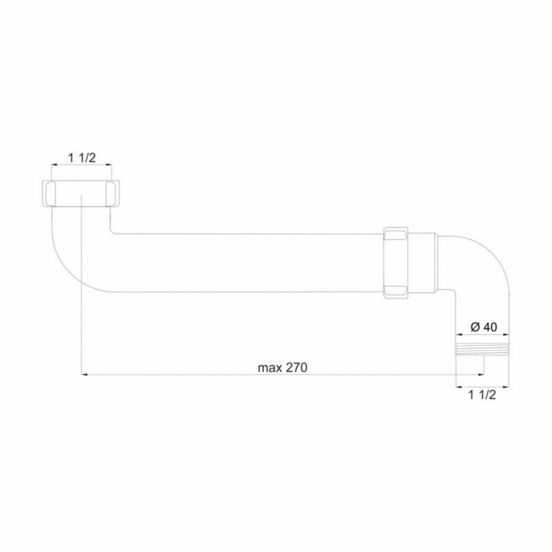 Rura przedłużka syfonu Tycner GW-GZ 1 1/2''