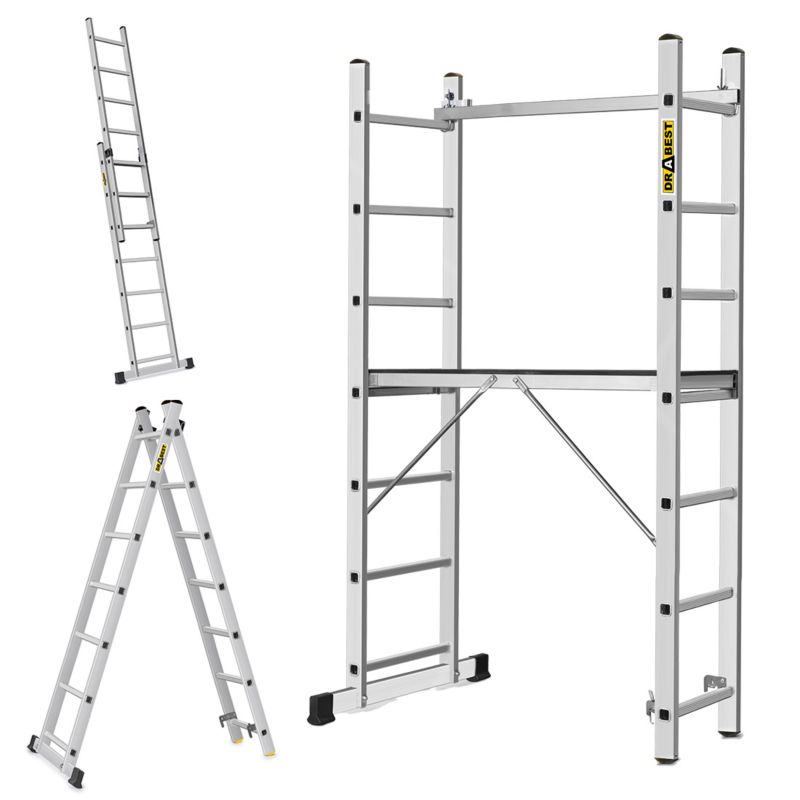 Rusztowanie, podest roboczy aluminiowy DRABEST 2x7 1 szt.
