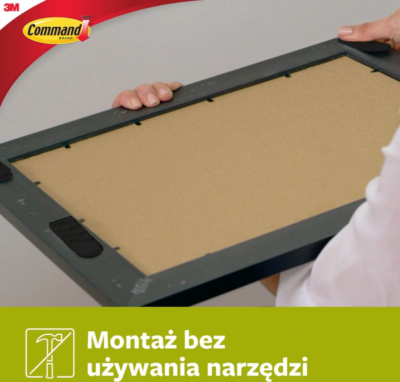 Rzep do ramek samoprzylepny Command udźwig do 2,7 kg czarny