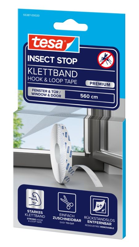 Samolepící suchý zip pro moskytiéru Tesa Comfort 10 mm x 5,6 m.