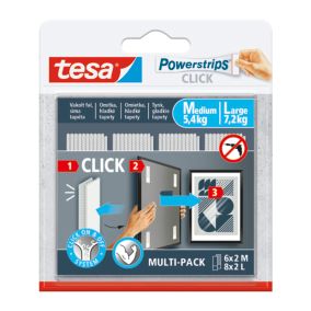 Rzepy do ramek Tesa Powerstrips Click 5,4/7,2 kg 16 sztuk