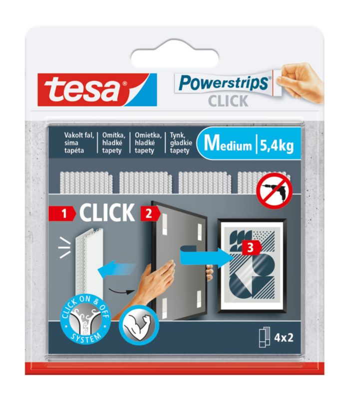 Rzepy do ramek Tesa Powerstrips Click 5,4 kg 4 sztuki