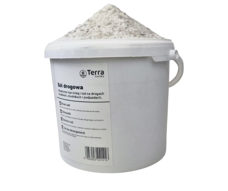 Sól drogowa 7,5 kg z antyzbrylaczem TERRA Feniks do roztapiania lodu, śniegu 1szt.