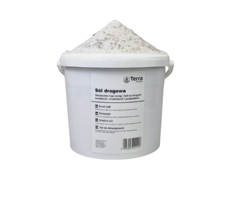 Sól drogowa 7,5kg z antyzbrylaczem TERRA Feniks do roztapiania lodu, śniegu 1szt.