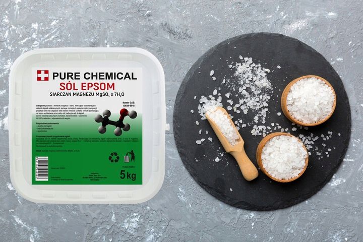 Sól epsom siarczan magnezu gorzka Pure Chemical 5 kg. do kąpieli sól rzymska do kąpieli 1szt.