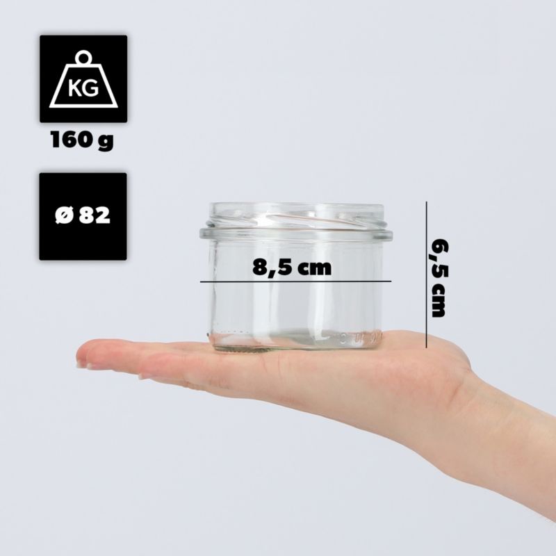 Słoik KADAX 235 ml Słoiki Na Przetwory Miód Szklany Wieczka Zakrętki fi 82 50 szt